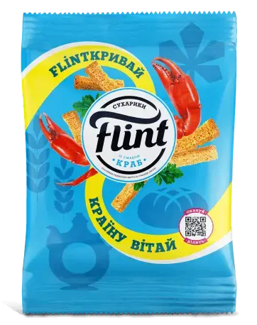 пачка сухариків Flint